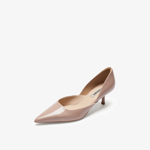 73hours女鞋反复迷恋2025春季新品细跟尖头纯色浅口单鞋