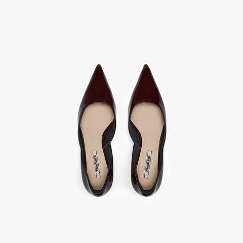 73hours女鞋反复迷恋2025春季新品细跟尖头纯色浅口单鞋