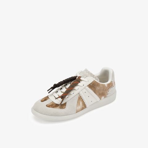 73hours女鞋布朗尼纯色平底系带休闲鞋