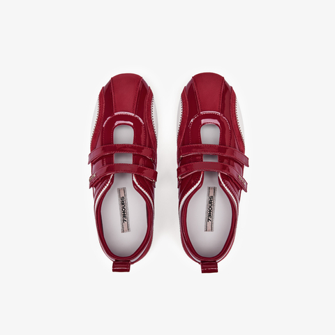 73hours女鞋极速甜心2025秋季新品平底拼色系带德训鞋