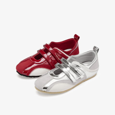 73hours女鞋极速甜心2025秋季新品平底拼色系带德训鞋