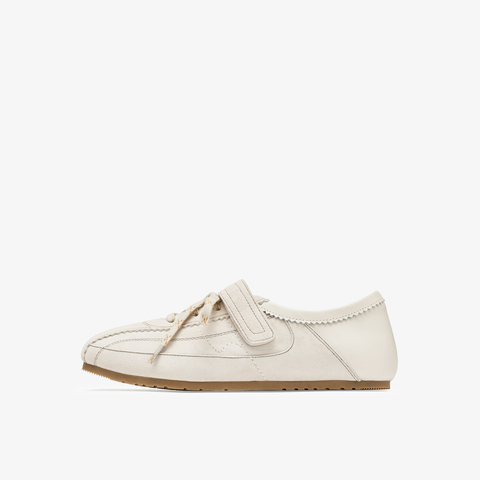 73hours女鞋奇妙治愈2025秋季新品系带圆头平底德训鞋