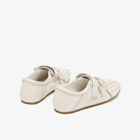 73hours女鞋奇妙治愈2025秋季新品系带圆头平底德训鞋