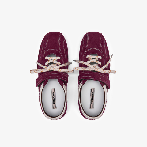 73hours女鞋奇妙治愈2025秋季新品系带圆头平底德训鞋