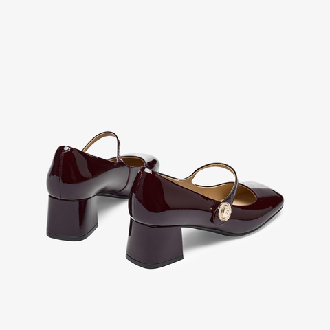 73hours女鞋午后甜茶2025秋季新款时尚粗跟单鞋气质法式玛丽珍鞋