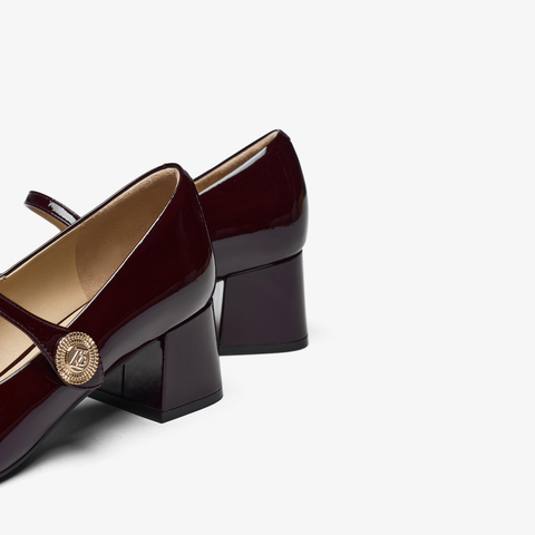 73hours女鞋午后甜茶2025秋季新款时尚粗跟单鞋气质法式玛丽珍鞋