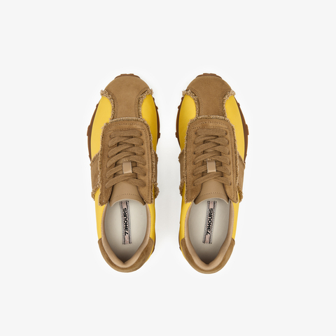 73hours女鞋自由时刻2025秋季新品平底系带拼色德训鞋