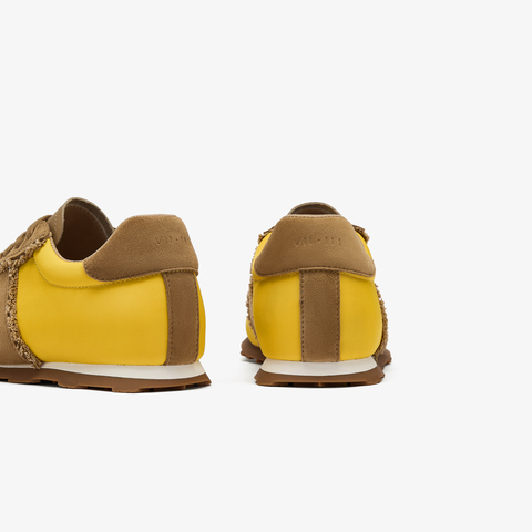 73hours女鞋自由时刻2025秋季新品平底系带拼色德训鞋