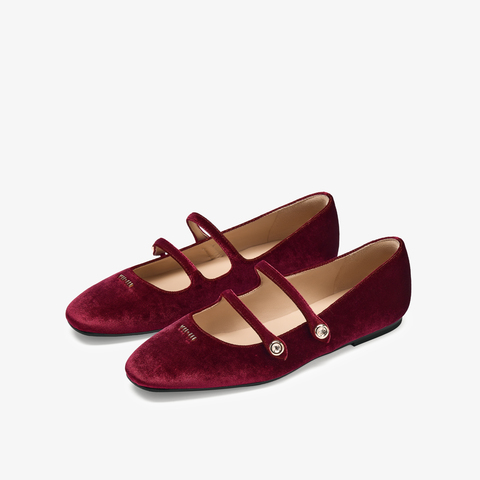 73hours女鞋色彩剧场2025秋季新品圆头平底纯色玛丽珍鞋