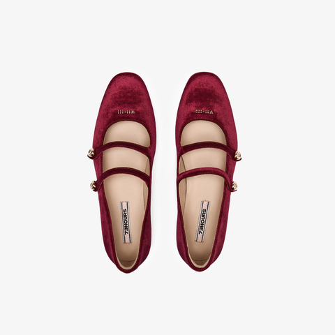 73hours女鞋色彩剧场2025秋季新品圆头平底纯色玛丽珍鞋