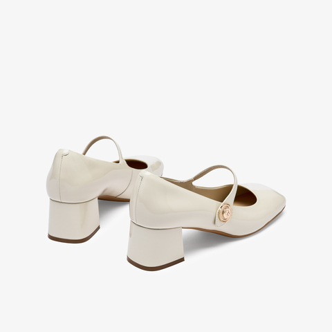 73hours女鞋午后甜茶2025秋季新款时尚粗跟单鞋气质法式玛丽珍鞋