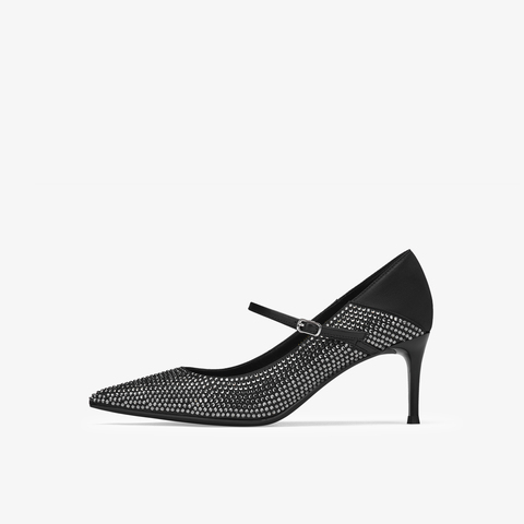 73hours女鞋镜头跟随高跟2025秋季新品尖头细跟纯色高跟单鞋