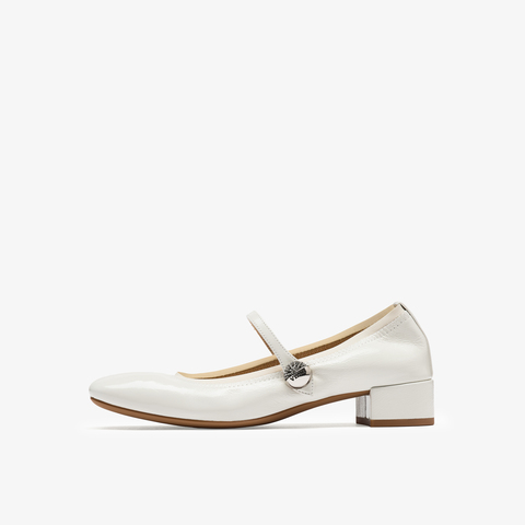 73hours女鞋可露丽2025秋季新品方跟纯色方头玛丽珍鞋