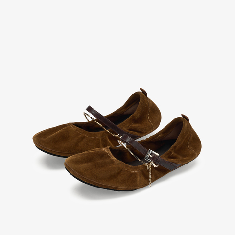 73hours女鞋Opera2025秋季新品平底纯色圆头芭蕾鞋