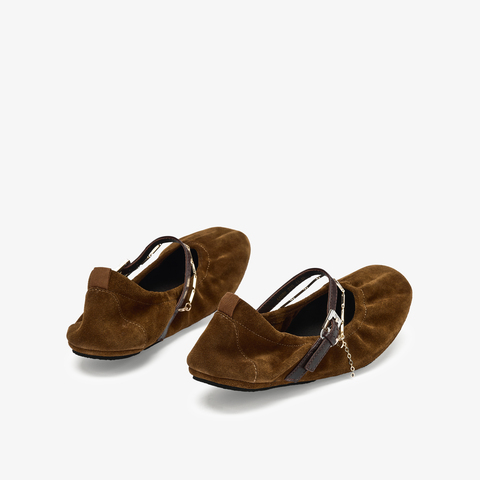 73hours女鞋Opera2025秋季新品平底纯色圆头芭蕾鞋