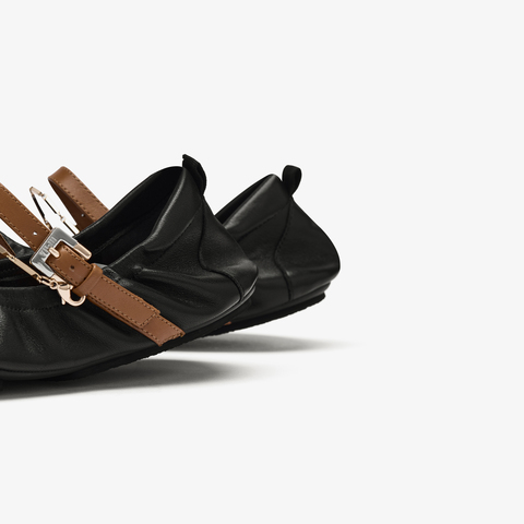 73hours女鞋Opera2025秋季新品平底纯色圆头芭蕾鞋