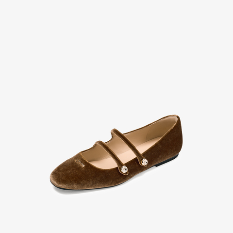 73hours女鞋色彩剧场2025秋季新品圆头平底纯色玛丽珍鞋