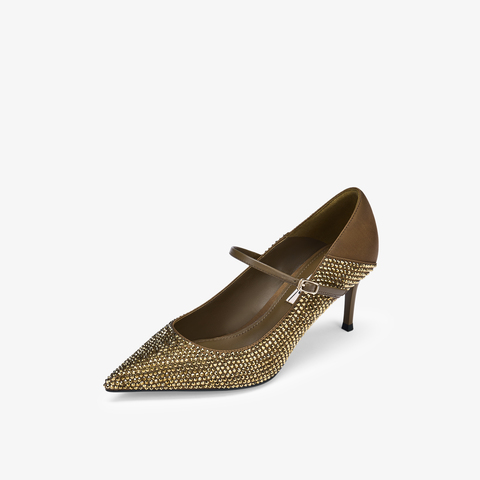 73hours女鞋镜头跟随高跟2025秋季新品尖头细跟纯色高跟单鞋