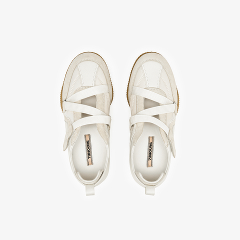 73hours女鞋周末计划2025秋季新品平底拼色圆头德训鞋