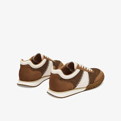 73hours女鞋奶油华夫2025秋季新品平底圆头拼色德训鞋