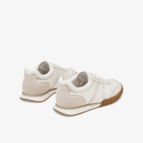 73hours女鞋奶油华夫2025秋季新品平底圆头拼色德训鞋