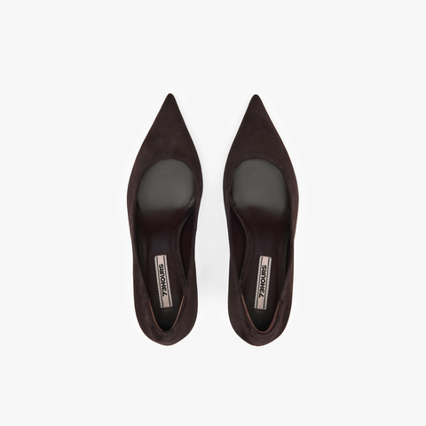 73hours女鞋舒展氛围2025秋季新品尖头细跟纯色高跟单鞋