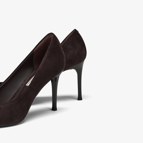 73hours女鞋舒展氛围2025秋季新品尖头细跟纯色高跟单鞋