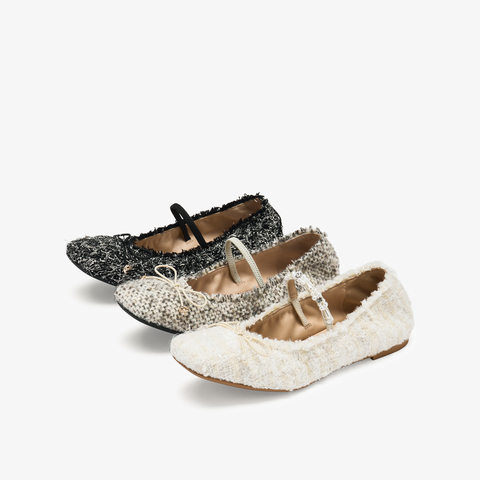 73hours女鞋柔软阳光2025秋季新品平底圆头纯色浅口单鞋