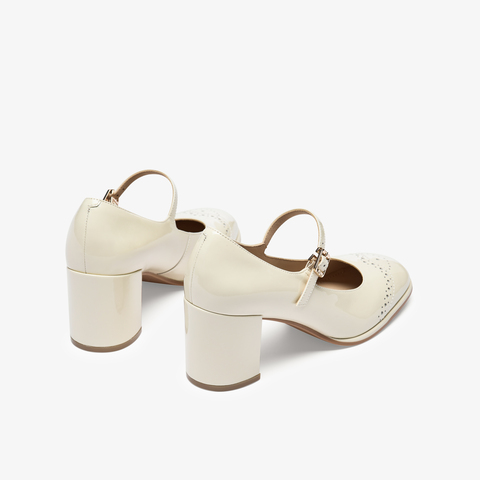 73hours女鞋塞纳河畔2025秋季新品圆头方跟纯色玛丽珍鞋