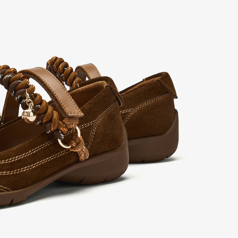 73hours女鞋蒙布朗2025秋季新品平底纯色圆头玛丽珍鞋