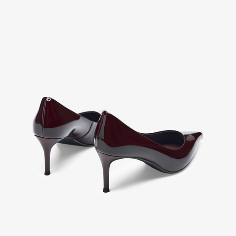 73hours女鞋都会节奏2025秋季新品细跟尖头纯色高跟单鞋