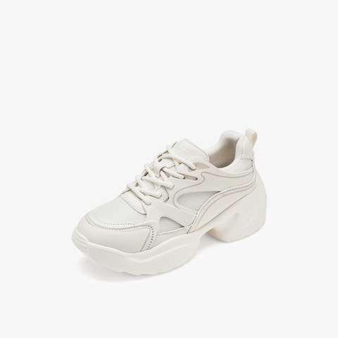 73hours女鞋周日暂停2025秋季新品厚底系带圆头老爹鞋