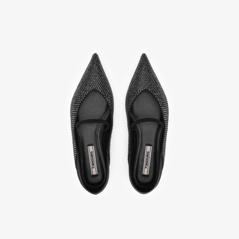 73hours女鞋镜头跟随2025秋季新品纯色尖头平底单鞋