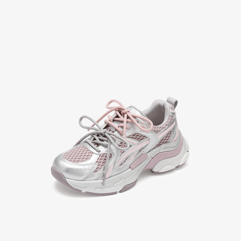 73hours女鞋果酱派对2025秋季新品拼色增高系带老爹鞋