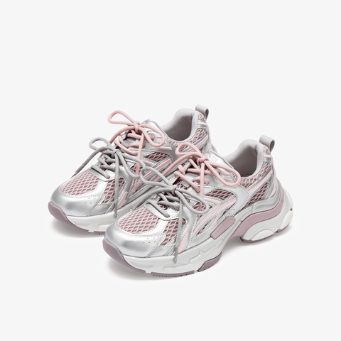 73hours女鞋果酱派对2025秋季新品拼色增高系带老爹鞋