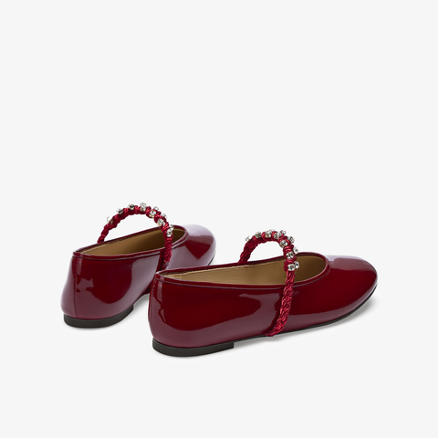 73hours女鞋转角巴黎2025秋季新品编织镂空鞋面平底纯色玛丽珍鞋