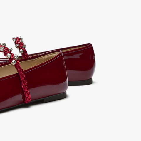 73hours女鞋转角巴黎2025秋季新品编织镂空鞋面平底纯色玛丽珍鞋