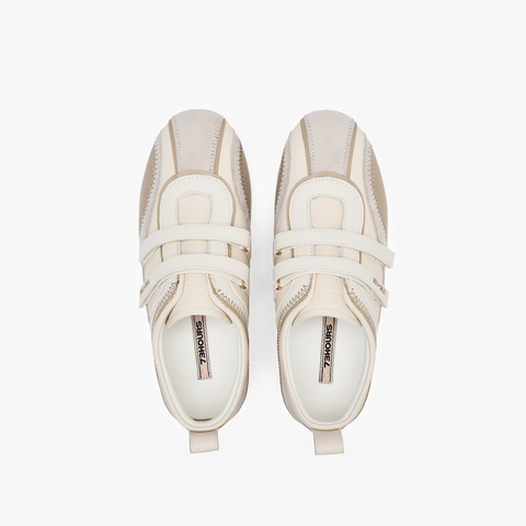 73hours女鞋极速甜心2025秋季新品平底拼色系带德训鞋