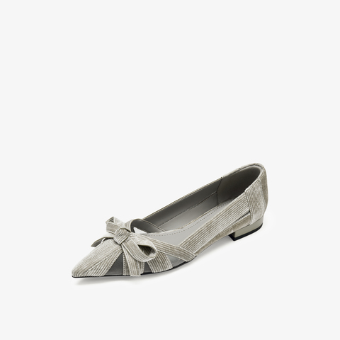 73hours女鞋浪漫独白2025秋季新品尖头平底纯色浅口单鞋