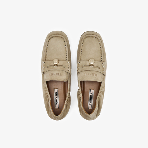 73hours女鞋Pancake2025秋季新品圆头平底纯色乐福豆豆鞋