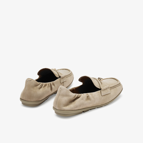 73hours女鞋Pancake2025秋季新品圆头平底纯色乐福豆豆鞋