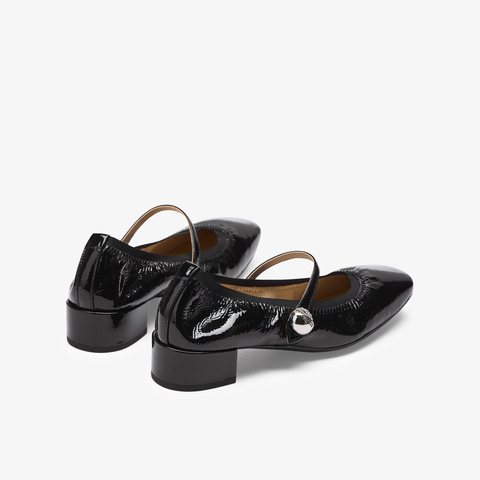 73hours女鞋可露丽2025秋季新品方跟纯色方头玛丽珍鞋