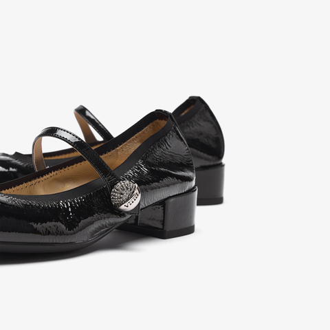 73hours女鞋可露丽2025秋季新品方跟纯色方头玛丽珍鞋