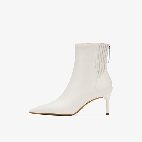 73hours女鞋OOTW2025冬季新品尖头细跟纯色时装靴