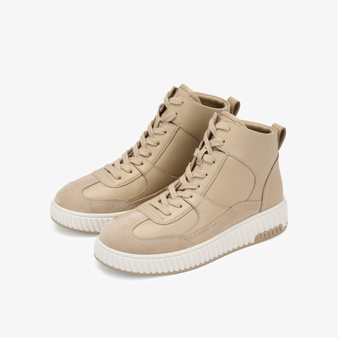 73hours女鞋融化奶油2025冬季新品夹带圆头厚底马丁靴