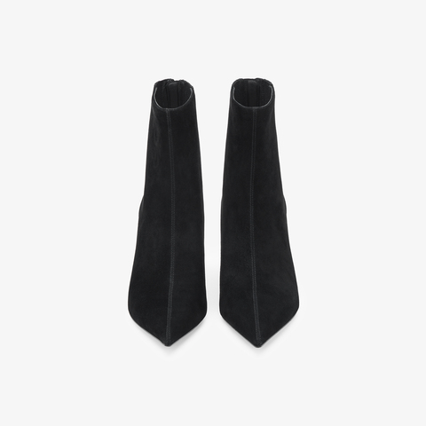 73hours女鞋OOTW2025冬季新品尖头细跟纯色时装靴