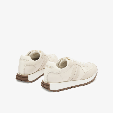 73hours女鞋可可豆2025秋季新品系带纯色平底休闲鞋