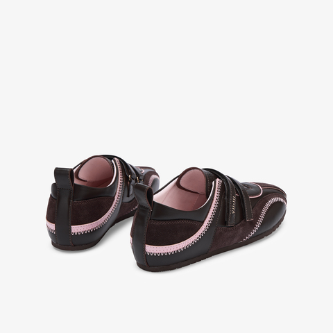 73hours女鞋极速甜心2025秋季新品平底拼色系带德训鞋