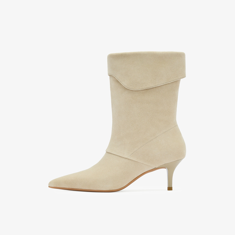 73hours女鞋露台微风2025冬季新品串色尖头细跟时装靴