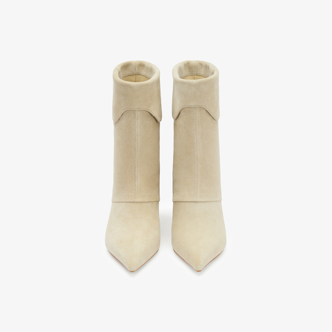 73hours女鞋露台微风2025冬季新品串色尖头细跟时装靴